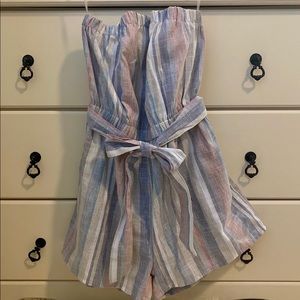 Strapless romper